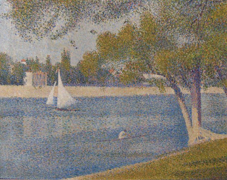 Georges Seurat The river Seine at La Grande-Jatte